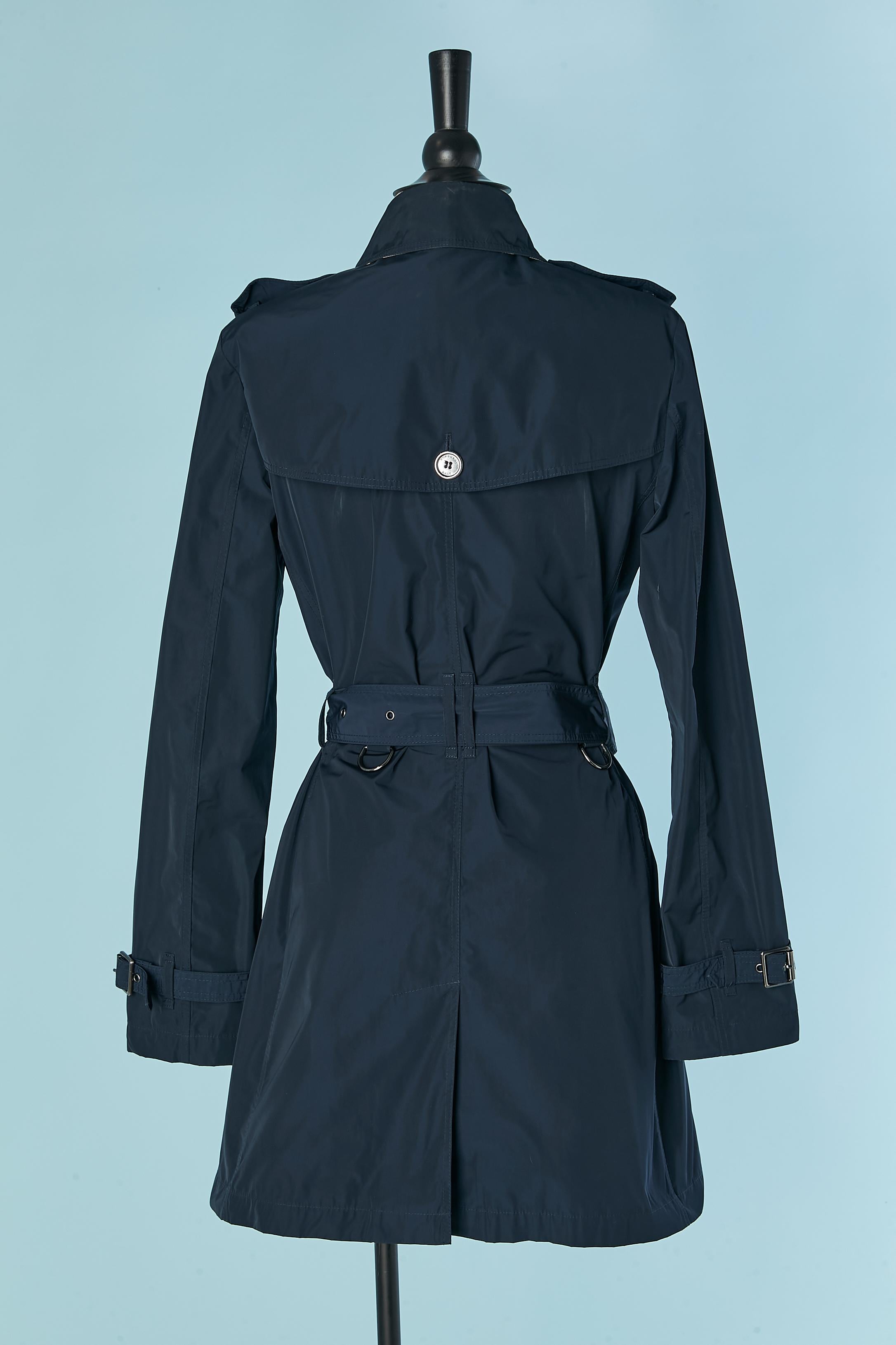 Trench blu navy Burberry Brit in vendita 3