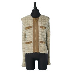 Knitted tweed and cotton jacket with sequin BALMAIN