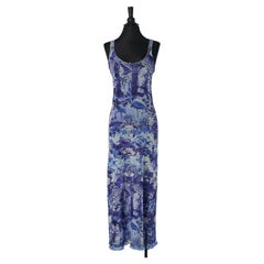 Printed stretch tulle sleeveless dress JEAN-PAUL GAULTIER SOLEIL