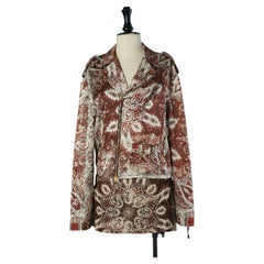 Printed satin jacket and printed Corduroy skirt GAULTIER JEANS
