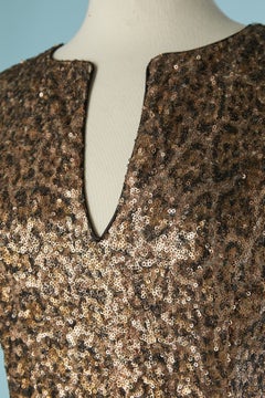 Sequin sleeveless evening dress with animal pattern JUST CAVALLI