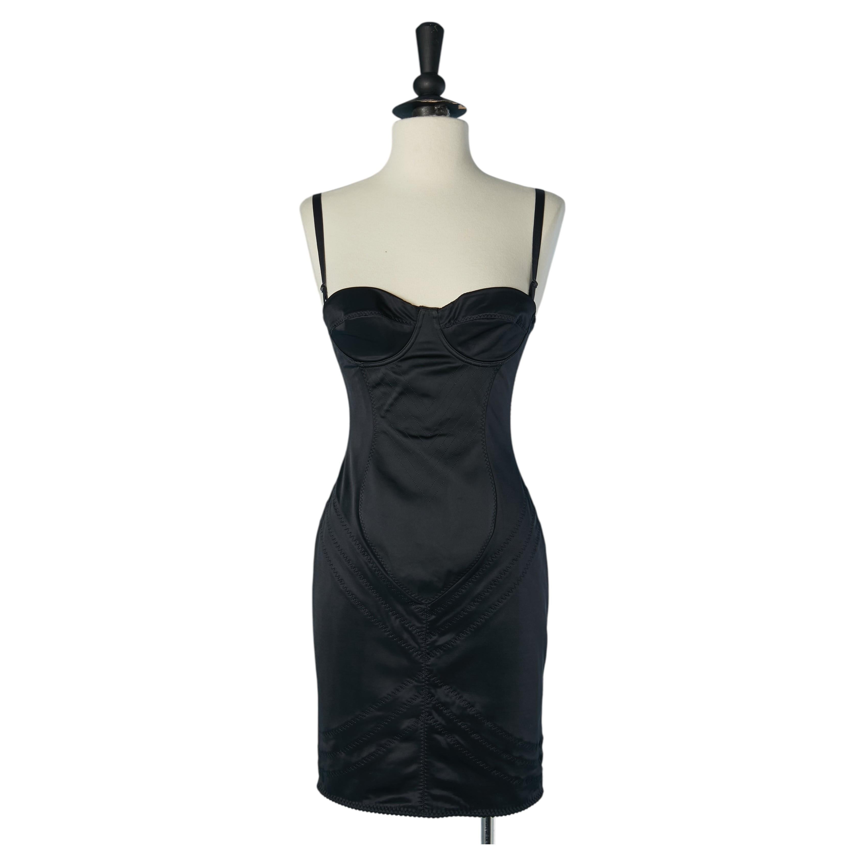Robe bustier en lingerie noire JEAN-PAUL GAULTIER pour La Redoute