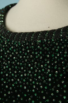 Pull en velours vert foncé orné de strass VALENTINO NIGHT