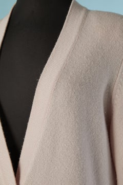 Long powder pink cashmere cardigan CHANEL