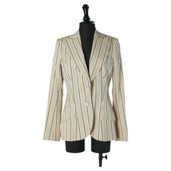 Veste rayée à simple boutonnage CHRISTIAN DIOR par John Galliano, collection printemps-été 2006
