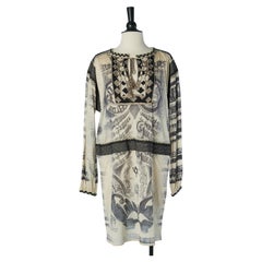 Kleid aus Jacquard-Strick und Jersey von JEAN-PAUL GAULTIER Maille