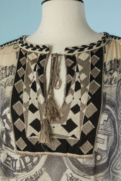 Jacquard knit and jersey dress JEAN-PAUL GAULTIER Maille