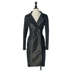 Glänzender Mantel in Anthrazitgrau von BALENCIAGA, entworfen von Nicolas Ghesquière