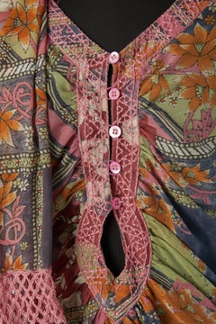 Cotton and silk printed top with scarf CHRISTIAN DIOR Boutique
