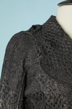 Silver damask single breasted jacket BALMAIN