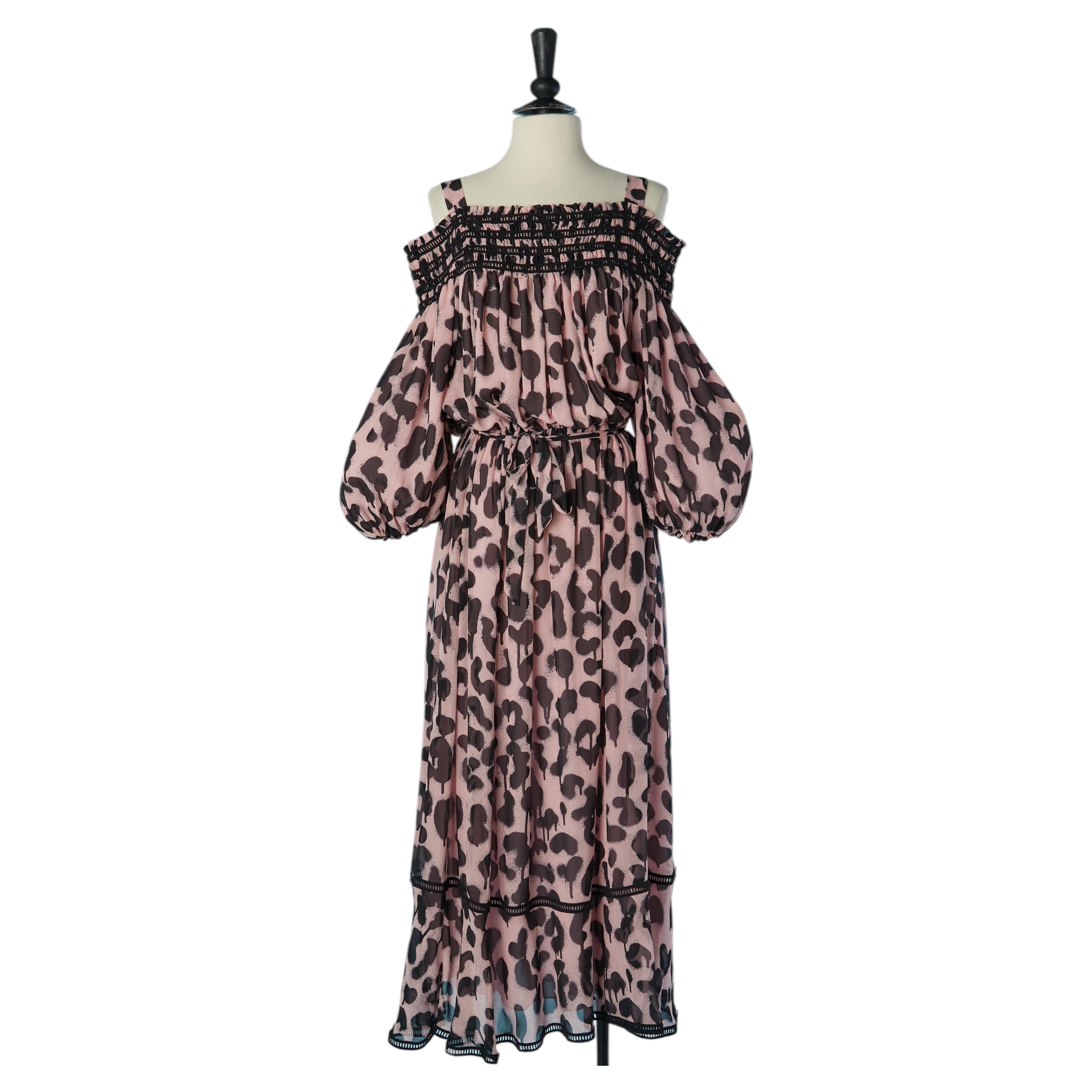 Silk printed maxi dress BOUTIQUE MOSCHINO For Sale