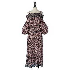 Vestido largo de seda estampado de BOUTIQUE MOSCHINO