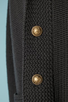 Anthracite grey wool cardigan CHRISTIAN DIOR MONSIEUR