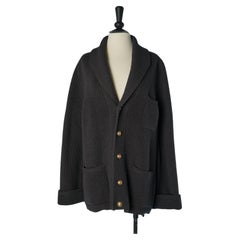 Anthracite grey wool cardigan CHRISTIAN DIOR MONSIEUR