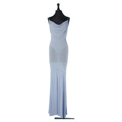 Pale blue backless jersey dress ALEXANDRE VAUTHIER