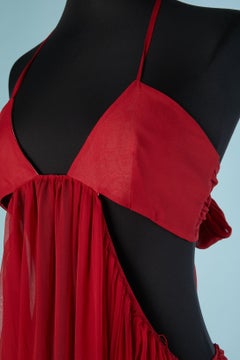 Abito da sera in chiffon di seta con la schiena scoperta, ALEXANDRE VAUTHIER