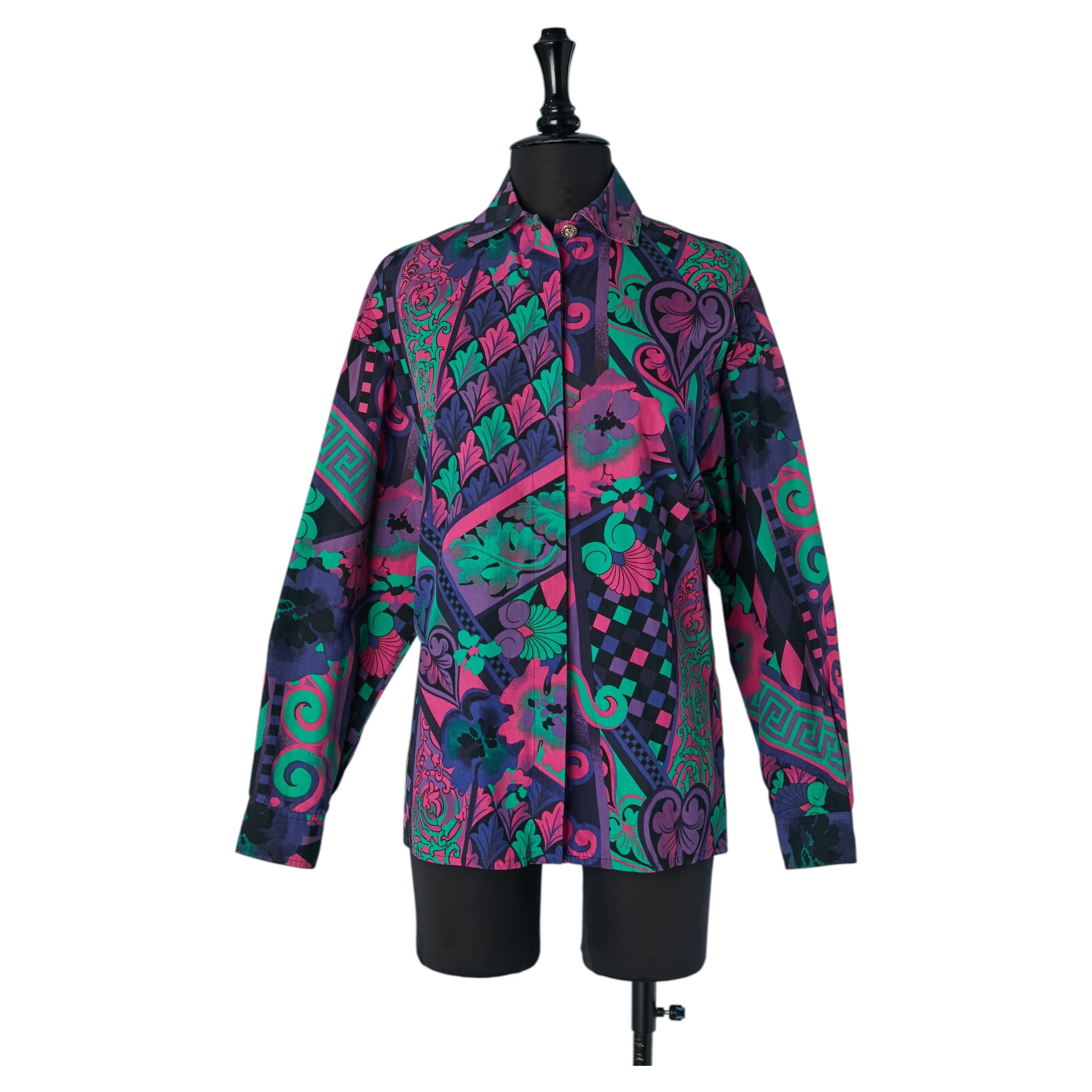 Printed cotton shirt VERSACE JEANS COUTURE