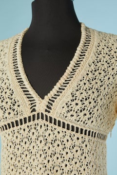 Off-white crochet dress CHANEL