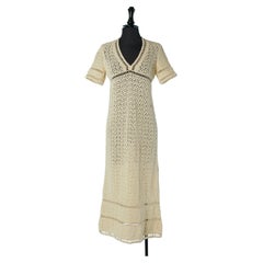 Off-white crochet dress CHANEL