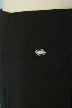 Black wool pencil skirt CHANEL