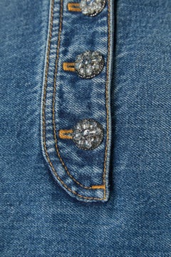 Tunique en denim avec bouton décoratif CHANEL