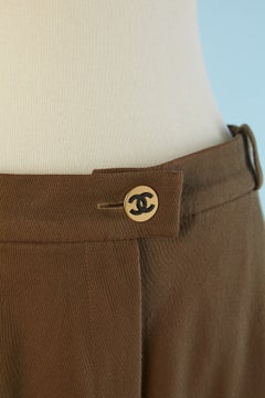 Reithose aus braunem Stoff und Wildleder – CHANEL Boutique