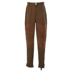 Reithose aus braunem Stoff und Wildleder – CHANEL Boutique
