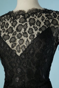 Vestido de noche asimétrico de encaje negro de ALEXANDRE VAUTHIER COUTURE