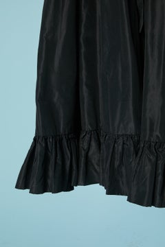 Long black velvet and taffeta skirt SAINT LAURENT RIVE GAUCHE