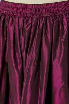 Purple taffeta ruffled skirt SAINT LAURENT Rive Gauche