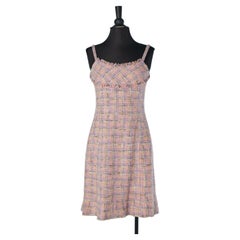 Pastel Tweed slip cocktail dress CHANEL