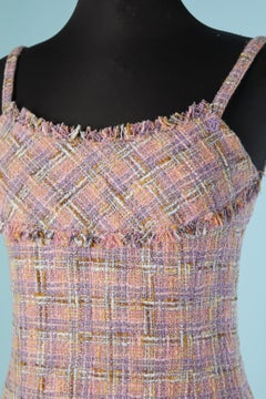 Pastel Tweed slip cocktail dress CHANEL