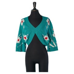 Jersey de cachemira con estampado de flores de CHANEL