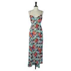Silk chiffon printed maxi dress CHANEL Cruise 2015