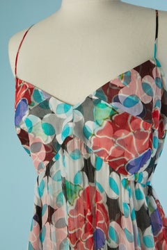 Silk chiffon printed maxi dress CHANEL Cruise 2015