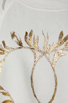 White tee-shirt with gold print CHANEL