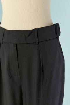 Navy blue silk trouser ALEXANDRE VAUTHIER