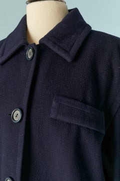 Navy blue wool single breasted jacket YVES SAINT LAURENT VARIATION