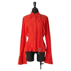 Orange Corduroy cotton shirt GAULTIER JEANS