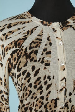 Printed silk knit cardigan BLUMARINE