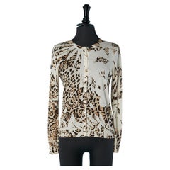 Printed silk knit cardigan BLUMARINE