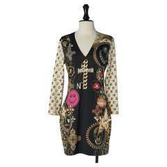 Printed lycra jersey mini dress JUST CAVALLI