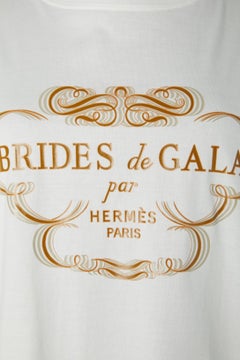T-shirt en coton blanc « Bride de Gala » HERMÈS