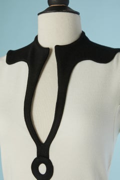 White jersey top with black anchor appliqué BALENCIAGA by Nicolas Ghesquière