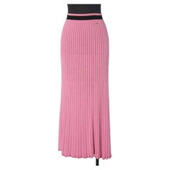 Falda plisada de punto rosa de SONIA RYKIEL