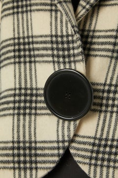 Black and off-white single breasted jacket with check pattern EMANUEL UNGARO
