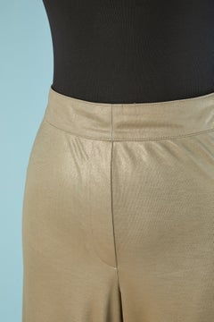 Pantalon en jersey doré pâle CHANEL