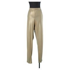Pale gold jersey trouser CHANEL