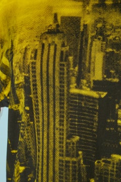 T-shirt en coton imprimé jaune JC/DC