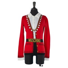 Trompe l'oeil knit cotton sweater MOSCHINO COUTURE